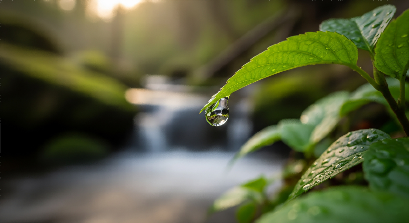 Un producto alimentario moderno, como una lata de bebidas o una bolsa de bocadillos, se representa con un diseño estilizado e integrado con íconos ecológicos como una hoja, un símbolo de reciclaje y un símbolo de desechos reducido. La imagen tiene un efecto de tiro realista, transmitiendo calidad y sostenibilidad.