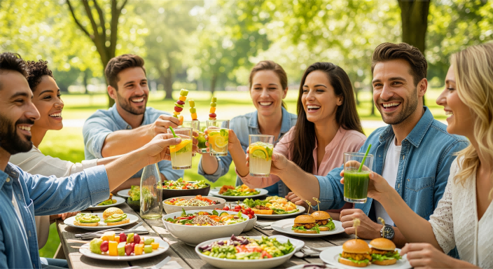 Una dieta a base de plantas promueve el estilos de vida activos y el disfrute de los sabores de alimentos y bebidas.