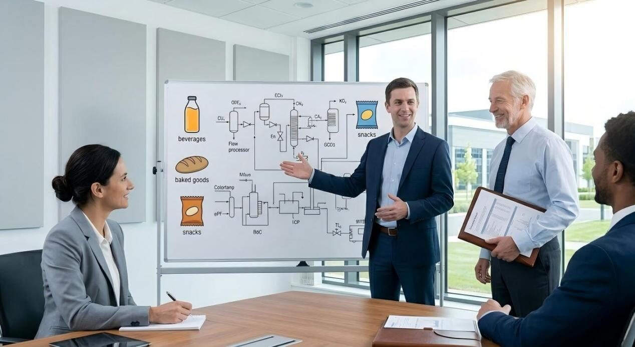 A corporate conference setting highlighting the collaborative journey between technical experts and client procurement teams.